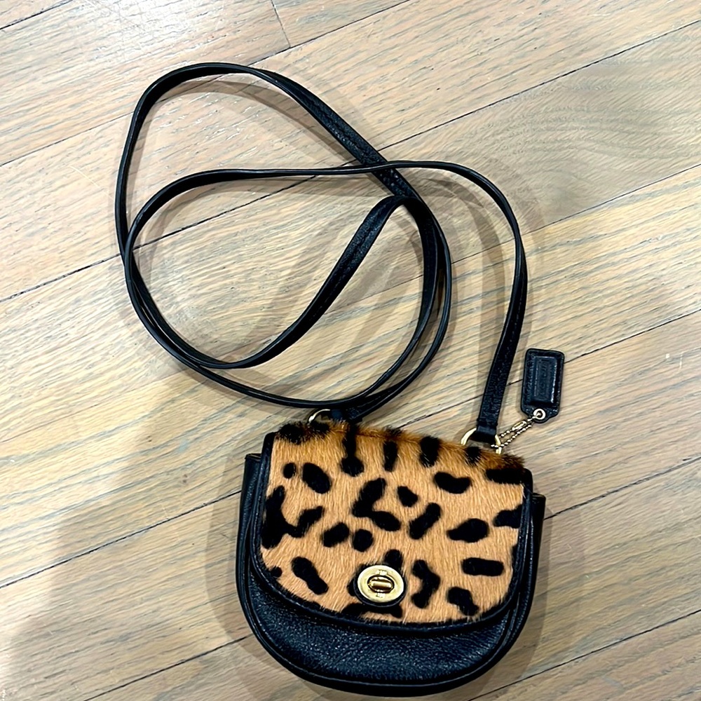 Coach Mini Crossbody Cheetah Print Gem